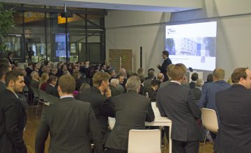 Prof. Dr. Stich eröffnet das Treffen am Cluster Smart Logistik: Erfolgsfaktor Geschwindigkeit 2017